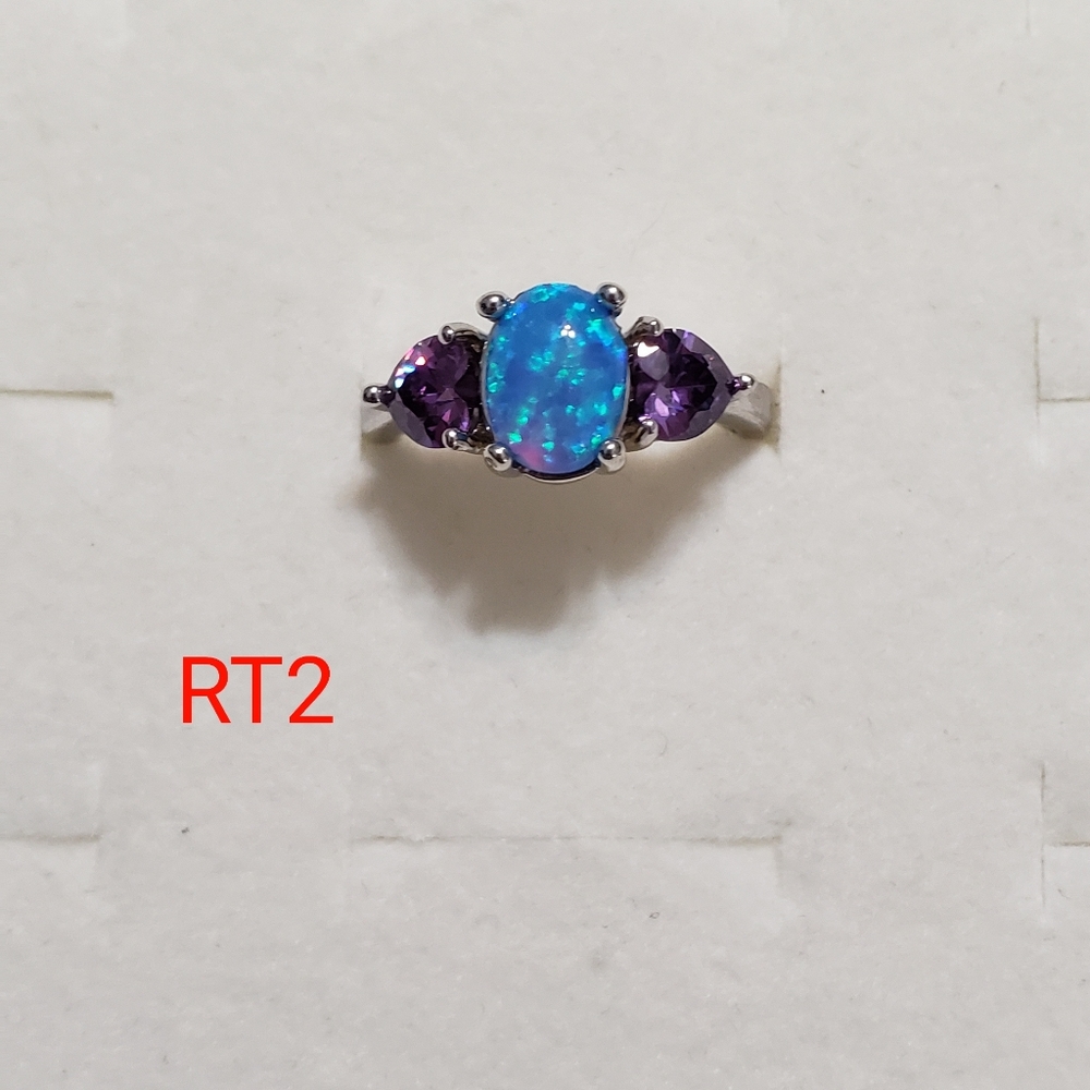 Fire Opal Rings - Size 6 - Picture 8 of 9